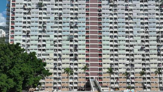 香港彩虹邨航拍彩虹村居民区住宅楼小区社区