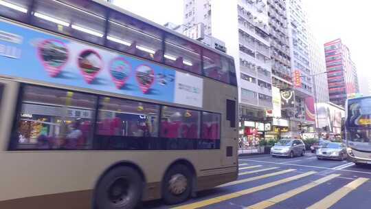 香港城市建筑行人