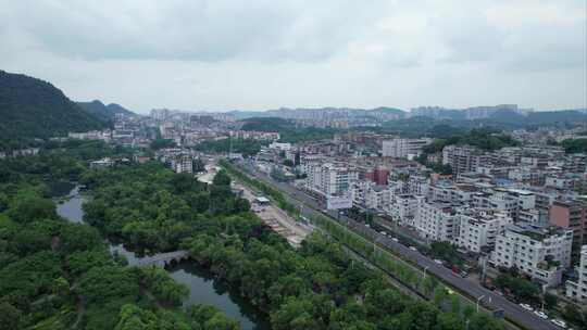 航拍贵阳市花溪区