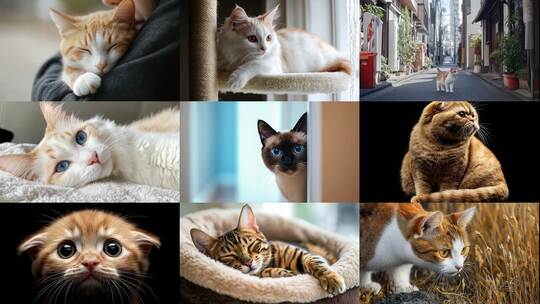 萌猫治愈瞬间 猫咪的慵懒日常猫小猫高清在线视频素材下载