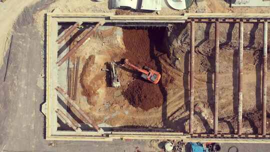 工地施工塔吊作业城市建设