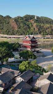 竖屏航拍四川宜宾冠英古街合江门