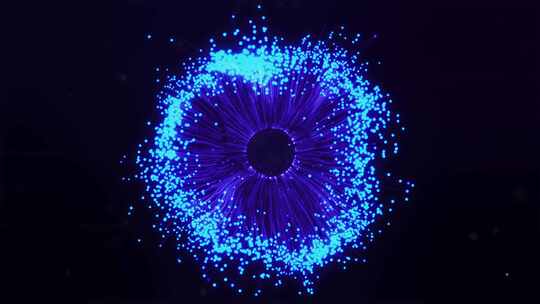 高端粒子三维动画广告发布会概念蓝色科技