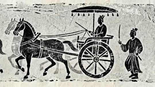 汉代拓片车马古风历史文化纪录片背景