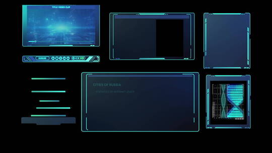 医学HUD 电脑HUD信息界面医疗美容