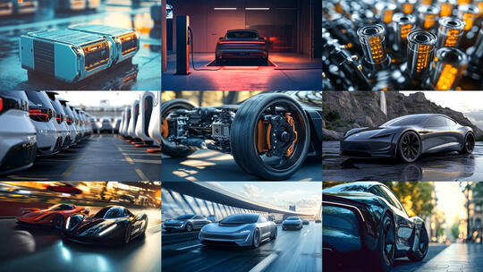 新能源电动汽车续航里程1高清在线视频素材下载