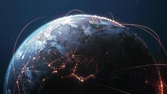 全球数据连线网络覆盖全球覆盖_p视频素材模板下载