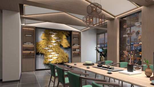 新中式茶室空镜合集