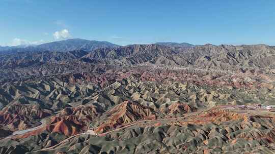 甘肃张掖七彩丹霞5A景区航拍