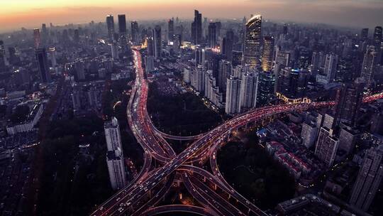 上海延安高架航拍合集