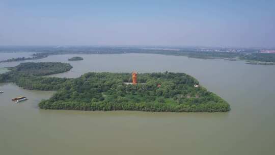 祖国大好河山山东济宁太白湖景区