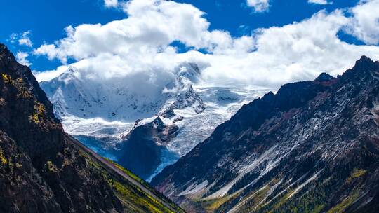 冰川西藏雪山