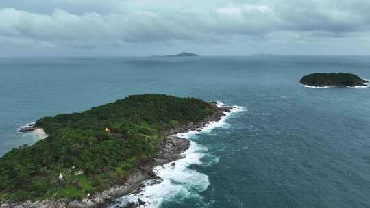 航拍泰国普吉岛本岛及周边海岛自然风光