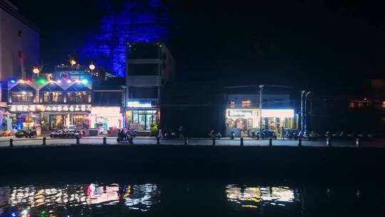 广西北海涠洲岛夜景航拍