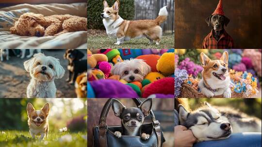 萌宠狗狗治愈瞬间狗小狗高清在线视频素材下载