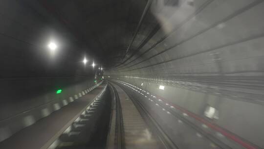 15号线无人驾驶列车隧道视频素材模板下载