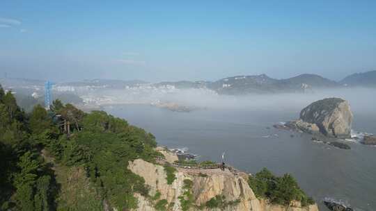 海岸悬崖观景台自然风光