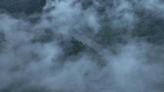 航拍武夷山风景区国家森林公园丹霞地貌风光