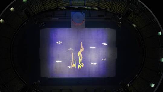 体育场航拍夜景视频素材模板下载
