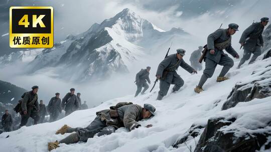 红军长征爬雪山过草地战争艰苦八一建军节