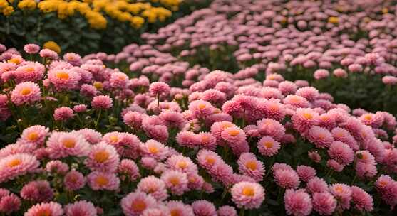 菊花特写秋菊花海花朵花丛向日葵鲜花盛开