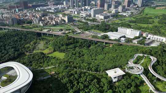 广东省深圳市光明区光明科学公园航拍