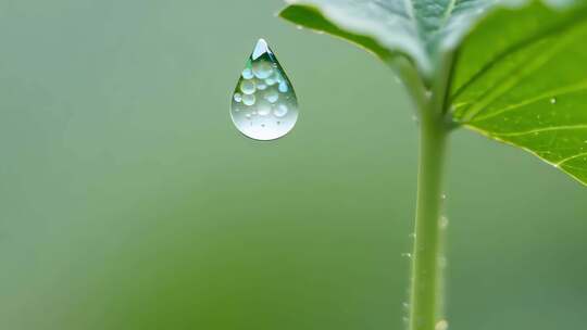 叶片上的露水水珠节约用水 (1)