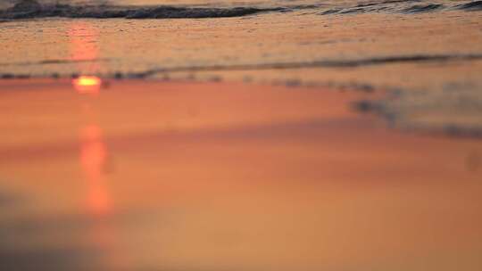 烟台夏天海边落日夕阳视频素材模板下载