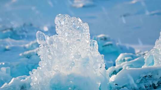 极地冰封 雪花飞舞 梦幻寒冷国度