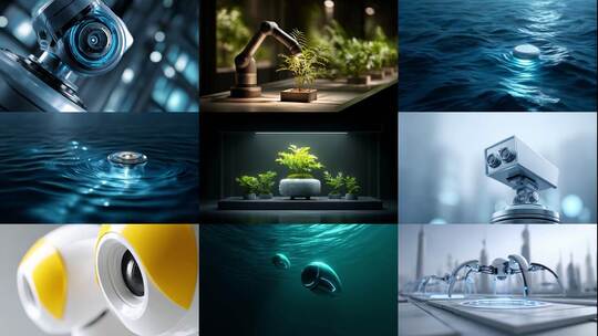 机器人环境监测技术未来科技环境监测机器人高清在线视频素材下载