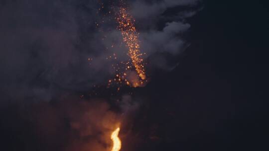 火山喷发 岩浆特写