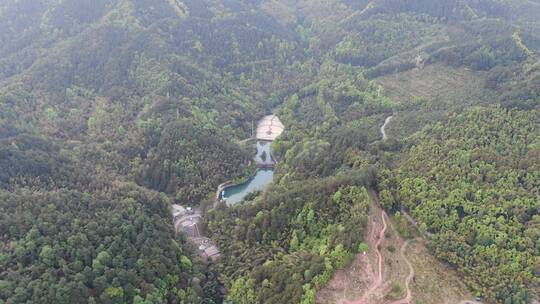 航拍湖南怀化中坡山国家森林公园