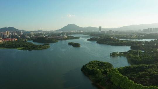 东莞松山湖风景区航拍