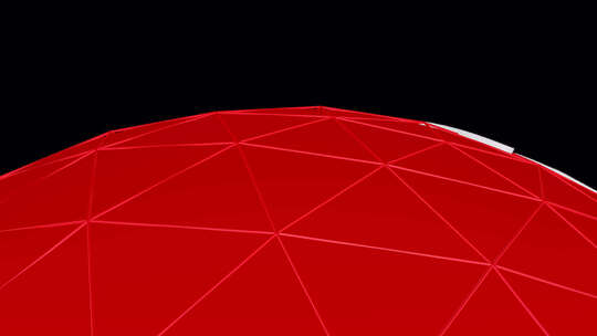 3D地球仪无缝旋转红色V2