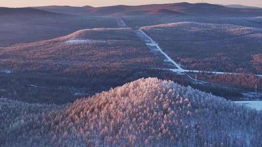 大兴安岭林海雪原雾凇雾柳冰河合集银装素裹