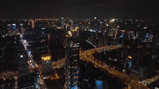 上海浦西南北高架航拍