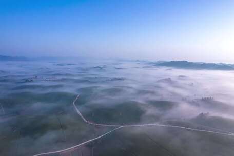 贵州遵义湄潭中国茶海航拍