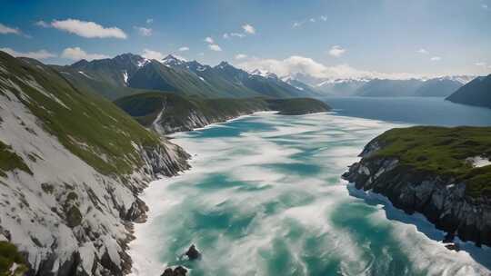 山海相依自然风光全景