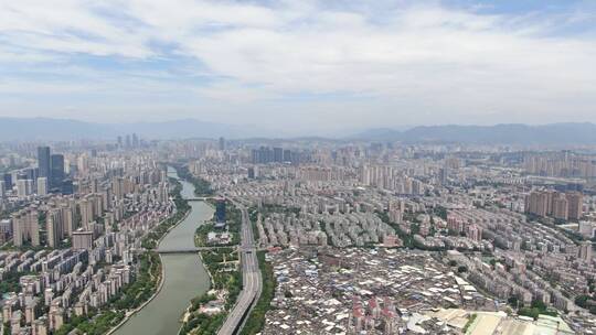 福建福州城市全景航拍