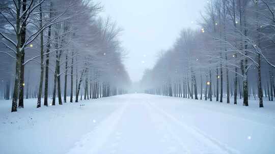 降雪4k舞台粒子活动背景