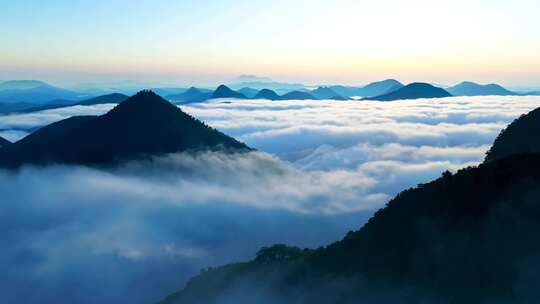 临沂蒙山沂蒙山云海航拍延时