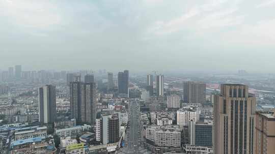 四川德阳大景德阳城市风光航拍