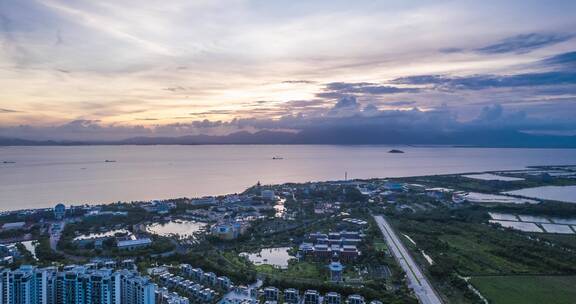 珠海金湾平沙海泉湾旅游度假区航拍延时