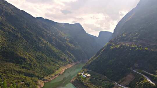 航拍中国山水自然风景