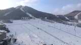 【4K】长白山万达滑雪场4K航拍/户外雪场高清在线视频素材下载