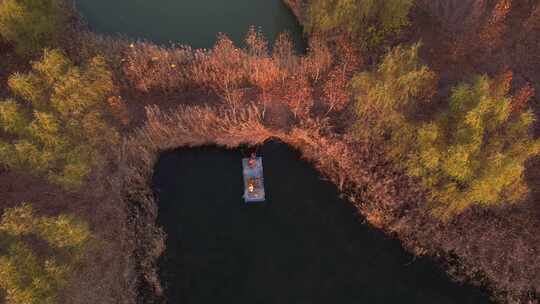 航拍济南平原田野农业湿地自然风光视频素材模板下载