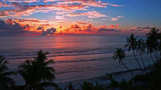 海岛唯美落日夕阳