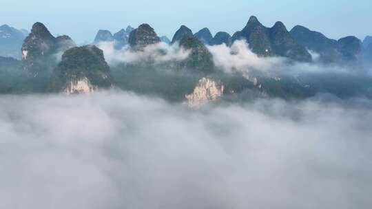 桂林漓江风光 烟雨漓江