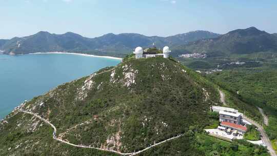 深圳天文台西涌海岸线航拍视频素材模板下载