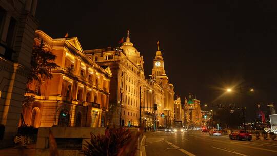 上海外滩，陆家嘴夜景